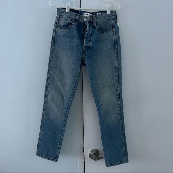 RE/DONE High Rise Blue Denim Mom Jeans 26 - Picture 4 of 12